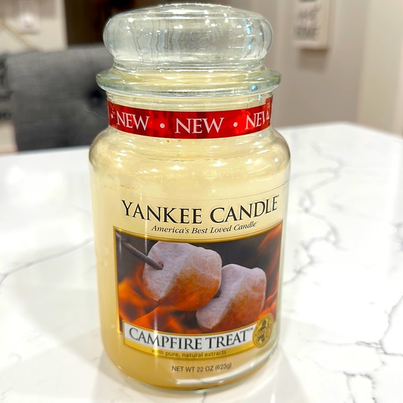 NWT Vintage Yankee Candle Campfire 🔥 Treat Jar Candle - Picture 1 of 6
